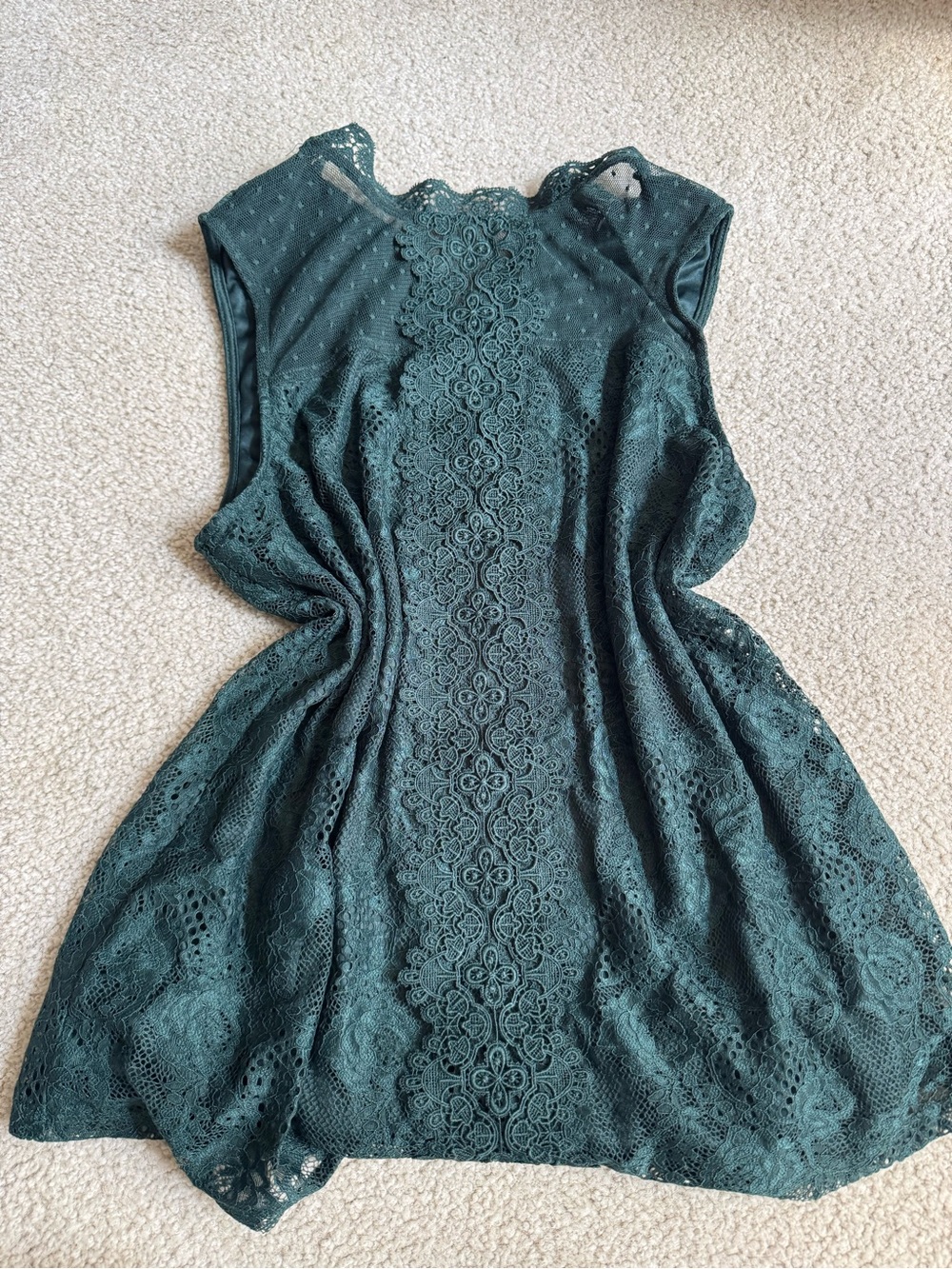 Cable & Gauge Teal Lace Sleeveless Blouse classy elegant